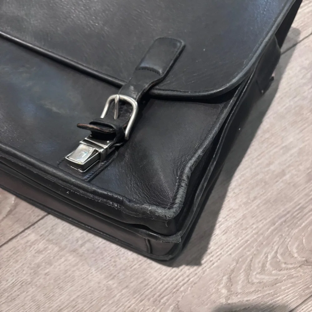 Coach Briefcase Black Leather Messenger Bag‎ Laptop A1S-5310 Business